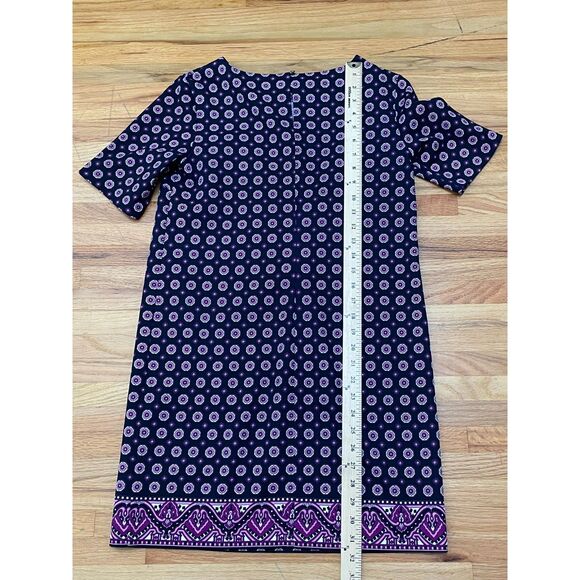 Banana Republic Women's Dress Shift Mini Party Cocktail Stretch 4 Purple Floral - Picture 8 of 8